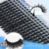 Wispy Lash Clusters Natural Eyelash Clusters D-Curly Lash Extensions DIY Individual Lashes 10-18MM Eyelash Extensions 200Pcs Cluster Eyelash Extensions by ZANLUFLY