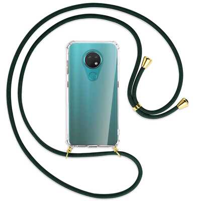 Handykette für Nokia 6.2 / 7.2 dunkelgrün (G) Hülle mit Band Kordel zum Umhängen