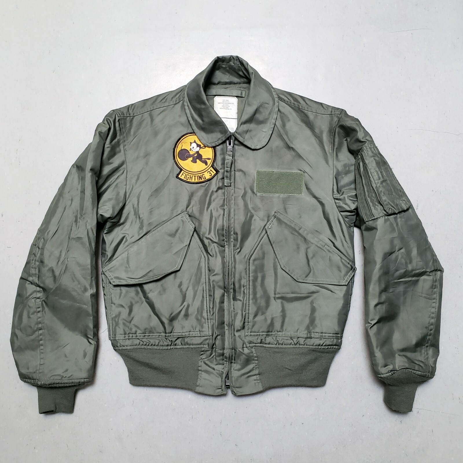 Vtg USAF NAVY CWU-45/P Flying Jacket w Felix the Cat