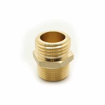 1 Inch Male NPT x 1 Inch Male NH/NST Brass HEx Fire Hose / Hydrant Adapter