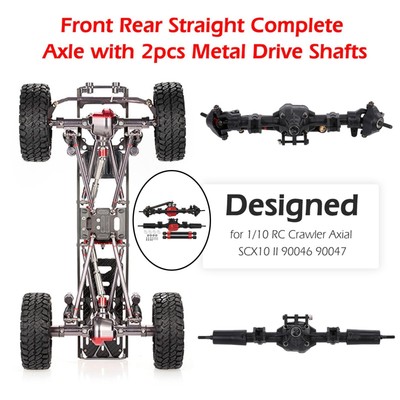Alu-Stoßstangenhalter Vorne & Hinten Für Axial SCX10 II AX90046/47 – 1/10 RC Crawler, Schwarz