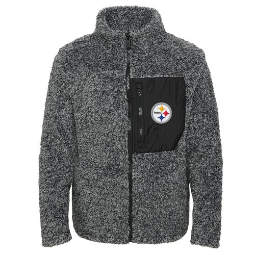 Outerstuff Флисовая куртка Тедди для юношеских девушек НФЛ «Питтсбург Стилерс» Fan Gear