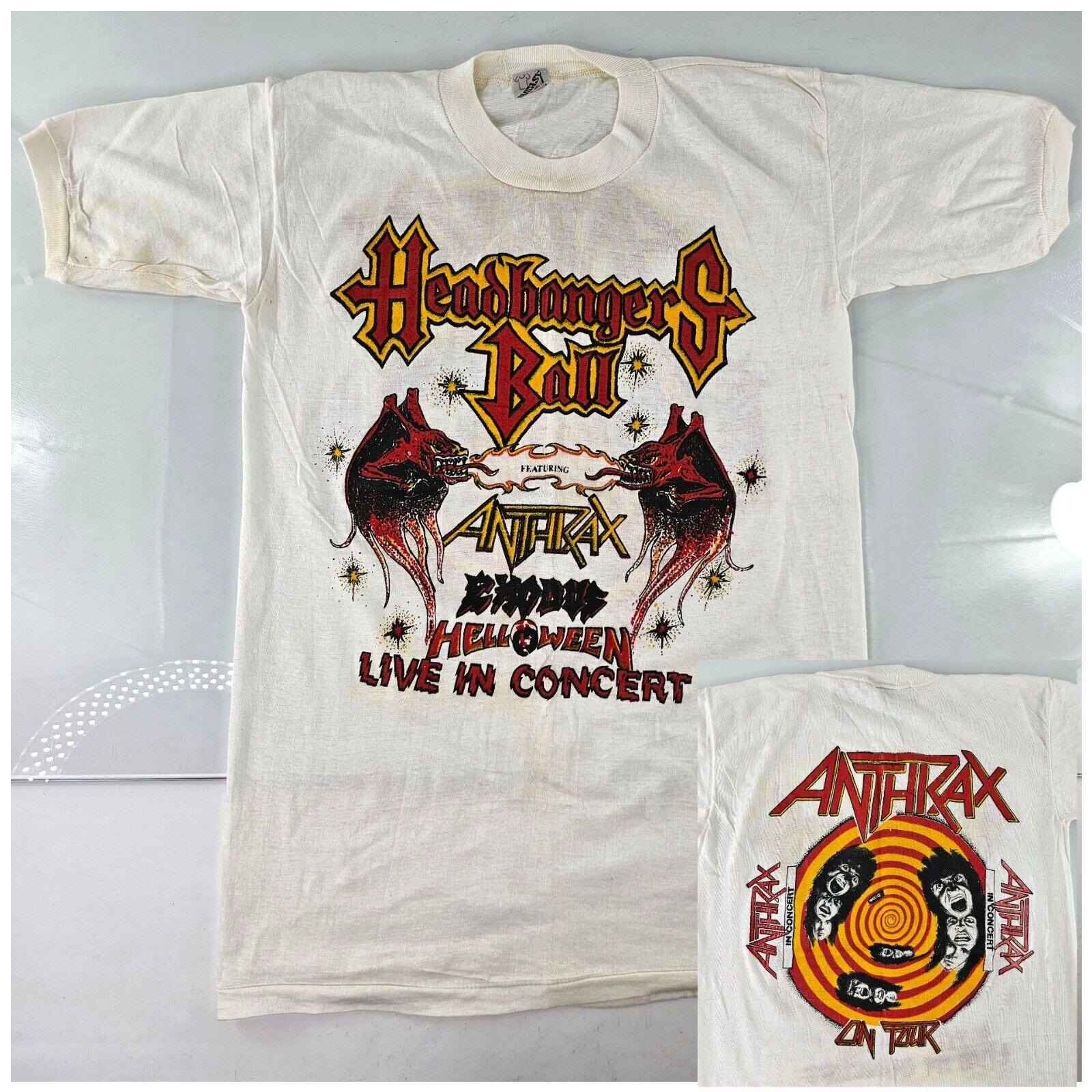 Vintage HEADBANGERS BALL Shirt Adult XL Bootleg Anthrax