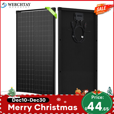 12v 100 watt solar panel monocrystalline Charging Off-Grid RV Camping Home Boat