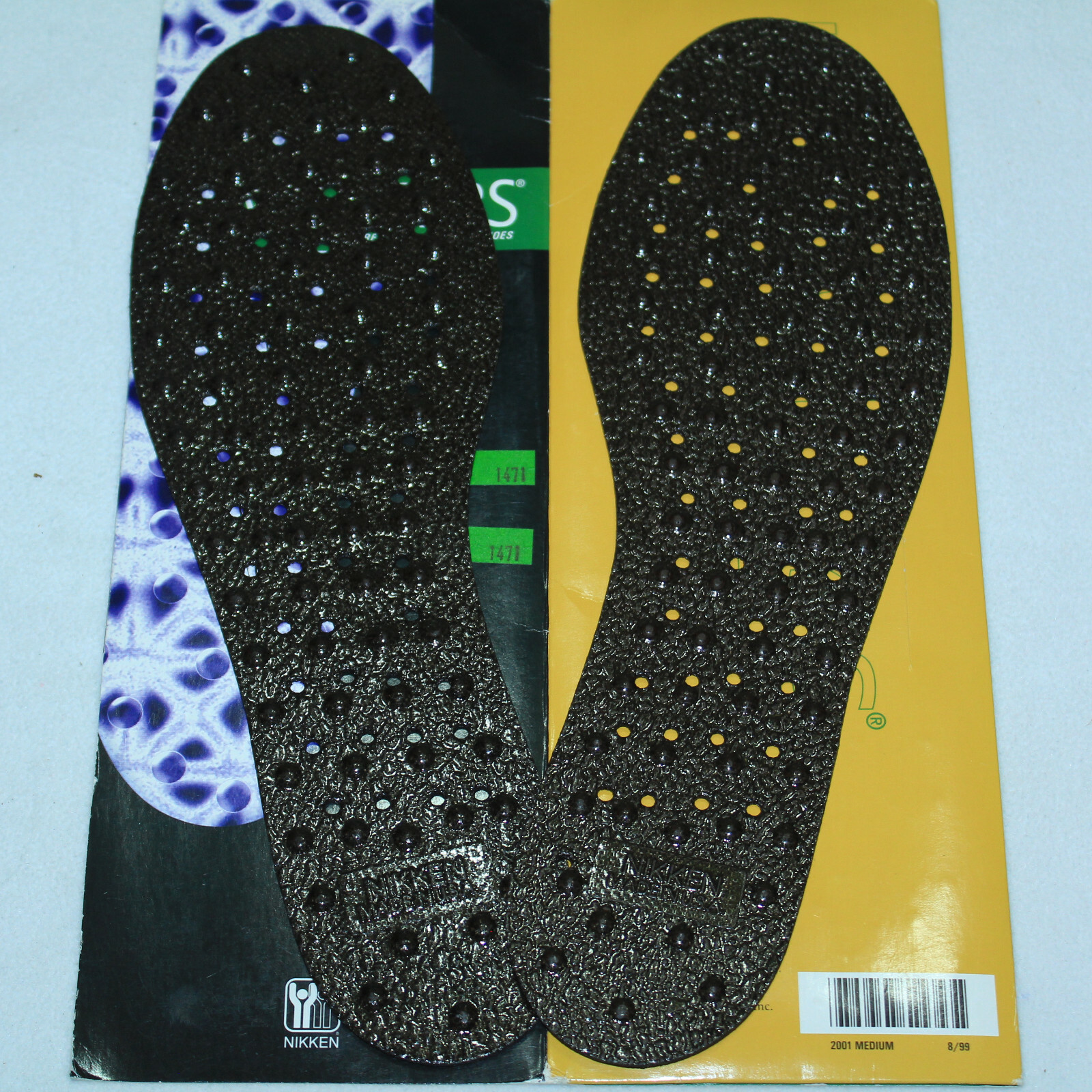 NEW NIKKEN MAGSTEPS MAGNETIC INSOLES #2001 MEDIUM 7-12  NEW OLD STOCK IN PACKAGE