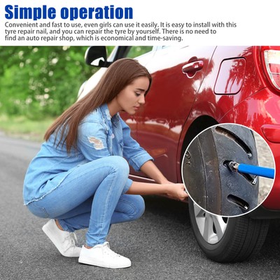 10-30x Car Vacuum Tyre Repair Nail Tubeless Tire Repair Rubber Nails Repair Tool