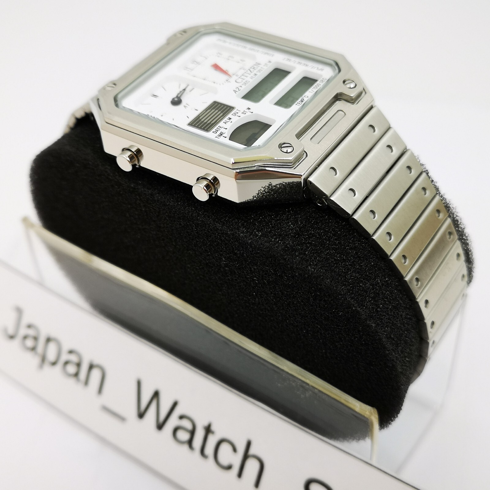 Pre-owned Citizen Collection Record Label Thermo Sensor Jg2120-65a Unisex Watch In Box