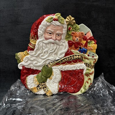 Fitz and Floyd Classics DEMASK HOLIDAY Canape Plate 10 1/4 Inches