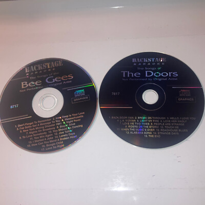 7616 THE DOORS & Bee Gees BACKSTAGE KARAOKE CDG DISCs