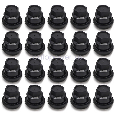 FIT FOR CHEVROLET S10 BLAZER GMC JIMMY SONOMA 20 PCS BLACK LUG NUT COVERS CAP US