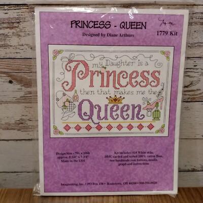 Vintage Princess-Queen Designed by Diane Arthurs Counted Cross Stitch Kit 1779