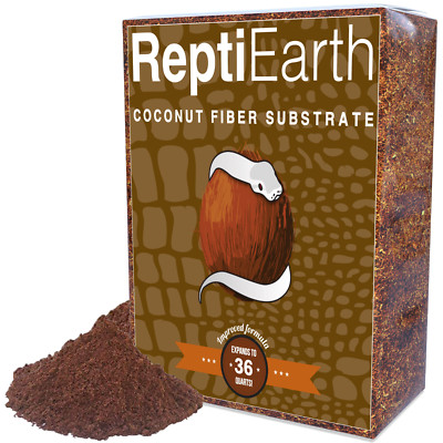 ReptiEarth Reptile Bedding Fluffy Fine Coconut Fiber Substrate for Terrariums
