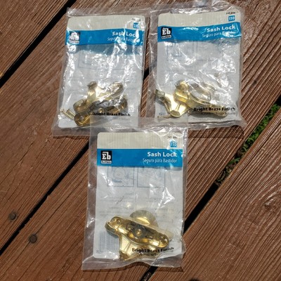 Everbilt Sash Lock Lot of 3 Bright Brass Finish 245 844 Seguro Para Bastidor 110
