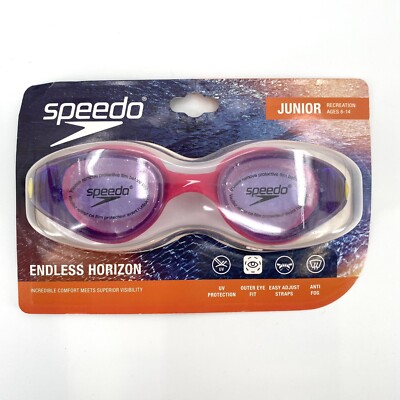 Speedo Junior Purple/Pink  Endless Horizon Goggles Junior Ages 6 - 14 New