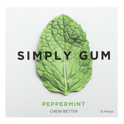 Chewing Gum, Peppermint, 15 Pieces