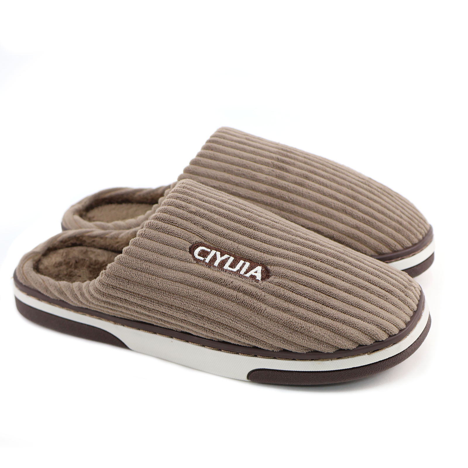 Women Mens House Slippers Indoor Shoes Casual Snow Soft Non-Slip Edge Home Shoes