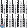 Hanaive 20 Pcs Soccer Hair Ties Elastic Ponytail Holders Football No Crease Ribbon Party Accessories for Girls Women Team Members(Black and White)