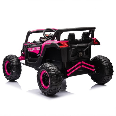 12V Ride On Car with Remote, UTV for Kid, 3-Point Harness, Music Player
