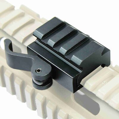 Flat Top Rail /11mm to 20mm Dovetail/3-Slot Quick Release/1'' Barrel Tube Mount