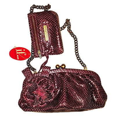 Isabella Fiore Burgundy Monty Python-Annette Flower Bag 