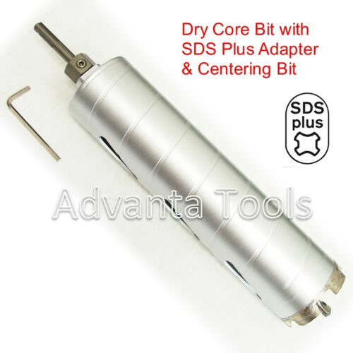 6" Dry Diamond Core Bit for Concrete with SDS Plus Adapter & Pilot Drill Bit
