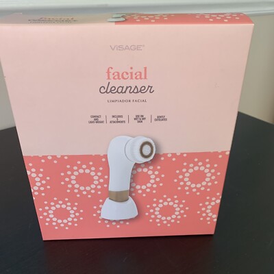 NEW IN BOX Visage FACIAL CLEANSER 3 Brush Attachments 5 Brush Head Options