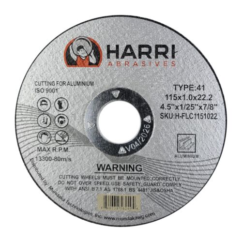 Thin Cutting Disc, Aluminum Freehand Cut-Off Wheel - 4-1/2" x 0.04" x 7/8" - T41