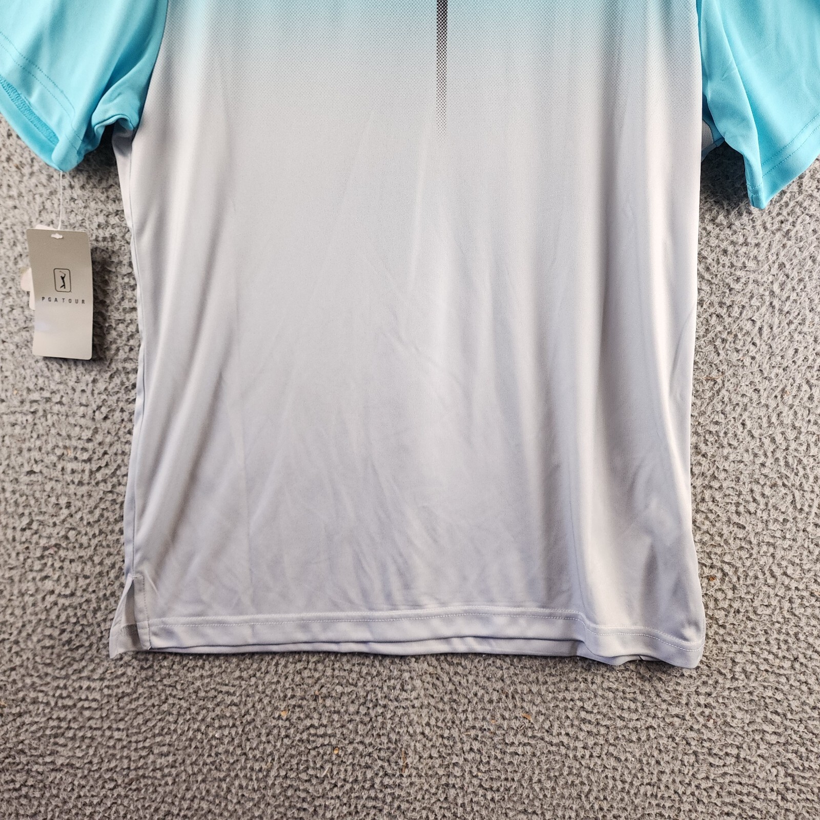 Pga Tour Classic-Fit Performance Ombre Golf Polo Shirt Men's M Blue Curacao - Picture 11 of 15