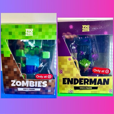 2024 YouTooz Minecraft Bundle: ZOMBIES & ENDERMAN 4.7in Vinyl Figures Exclusive