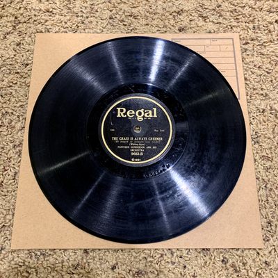 Fletcher Henderson Grass Is Always Greener 78 RPM Record Hot Jazz Rare Regal