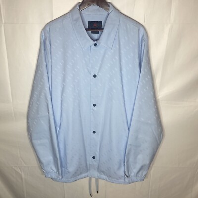 $120 Air Jordan Essentials Coaches Jacket All Over Print Logo Mens XL DV7616-411