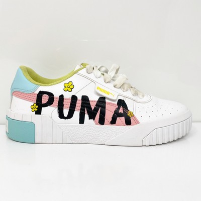 Кроссовки Puma Girls Cali Novelty 374283-01 Белая Повседневная Обувь Размер 6.5 C