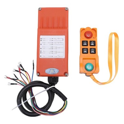 Telituny Wireless Crane Remote Control 6-Button Transmitter with Emergency Stop