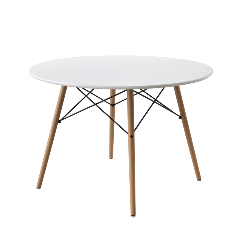 42Inch round Modern Wood Dining Table Mid Century Style, Beech...