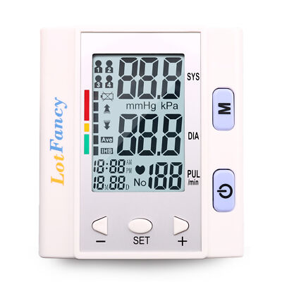 Digital Wrist Blood Pressure Monitor Automatic BP Machine Heart Rate Detection