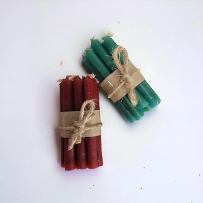 Packs of 10 colored spell candles, 4'' chime candles for spells, ritual candle