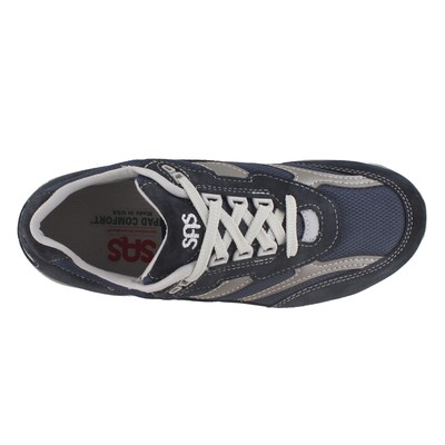 Pre-owned Sas Men's , Journey Mesh Walking Shoe Journey Blue Blue Leather Mesh