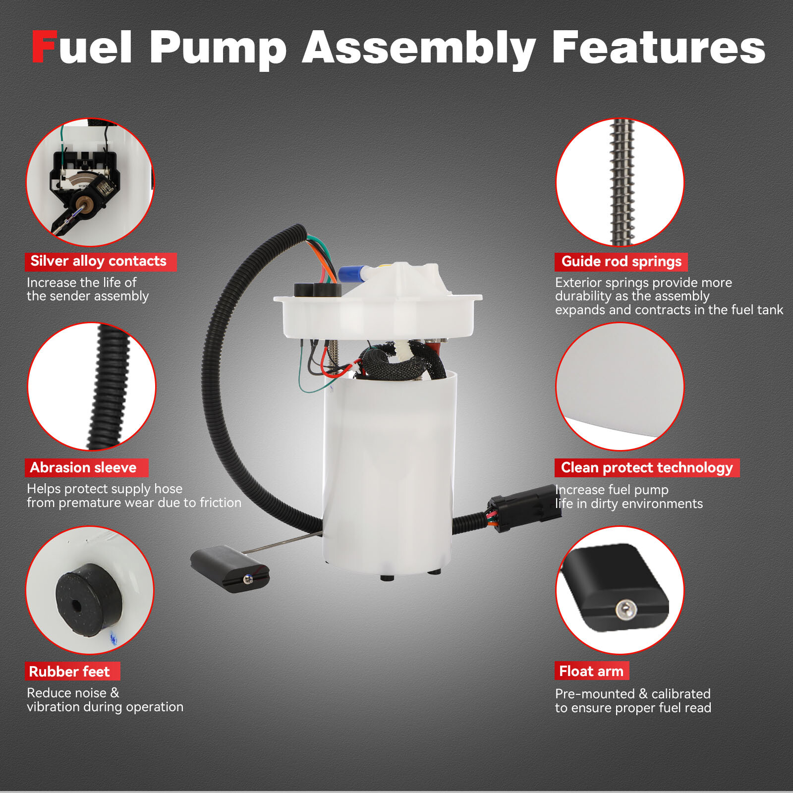 Gas Engine Osias New Fuel Pump & Assembly Fits 04-99 Jeep