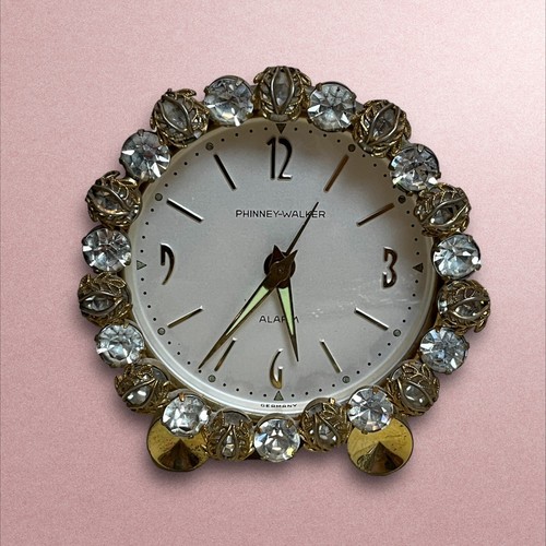 PHINNEY WALKER SEMCA Vintage CLOCK CRYSTALS Rhinestone Estate GERMANY