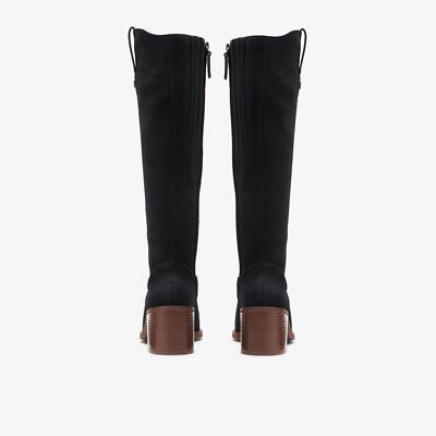 Pre-owned Clarks Women's Chamberly Up Black Suede 26178835