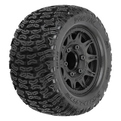 Pro-Line Racing Bonesaw 2.8'' All-Terrain Truck Tires Mounted on Raid Black 6x30