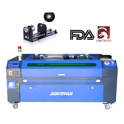 100W CO2 Laser Engraving Cutting Machine Engraver Cutter 40'' x 32'' Ruida &Rotary