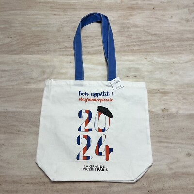 NWT Paris 2024 Olympics La Grande Epicerie De Paris Canvas Tote Bag