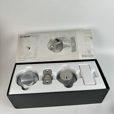 Level Lock Touch B1 Smart Lock Satin Chrome HomeKit Ring Alexa C-L11U Open Box