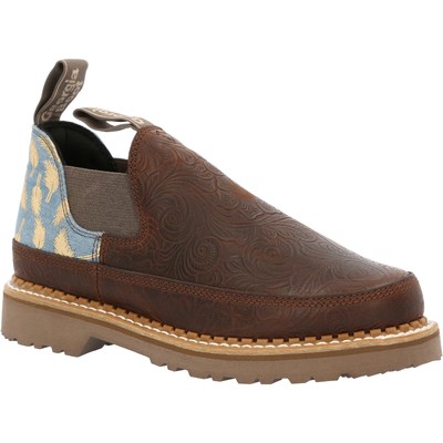 

Женские туфли Georgia Boot Romeo с перьями и цветочным принтом, Brown, GB00457