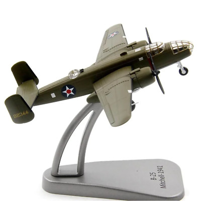 Retro 1/144 Scale B-25 Bomber Mitchell Alloy Aircraft Model Plane Display
