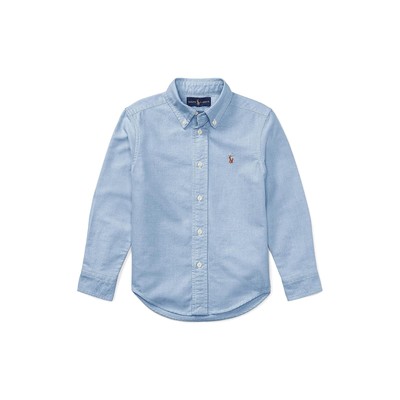 Детское поло унисекс Ralph Lauren Kids, хлопковая спортивная рубашка Oxford (для маленьких детей)