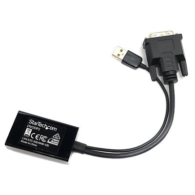 Genuine StarTech DVI2DP2 DVI to DisplayPort Adapter w/ USB Power 1920x1200 Video