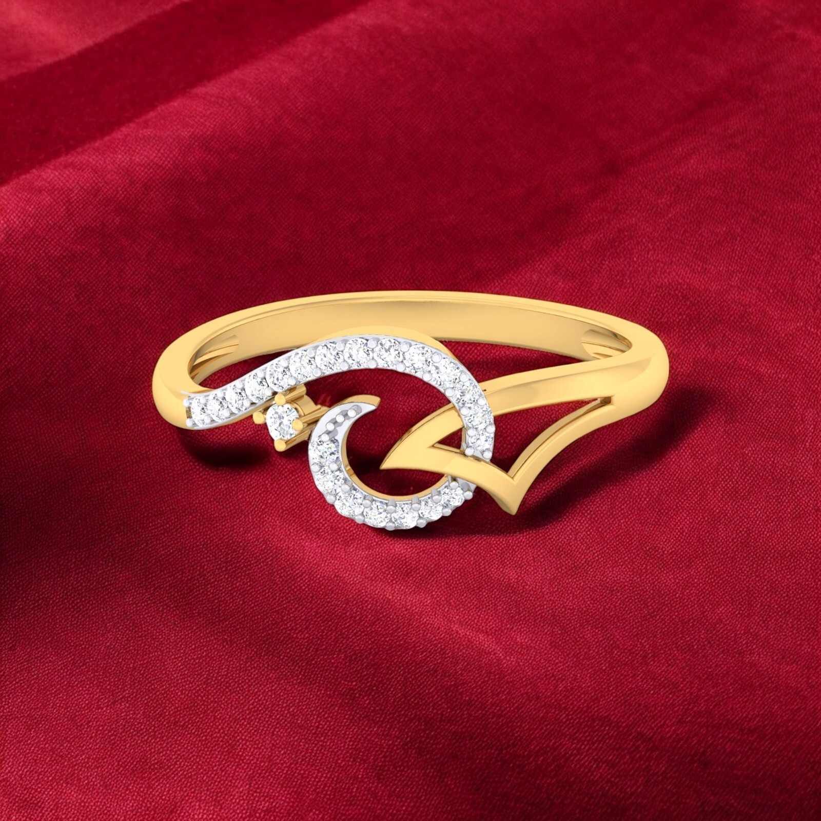 k１８/18k ring size 13/14 Solid Gold Ring in Lapis, 8/14/18K Band Inlaid With Chipped