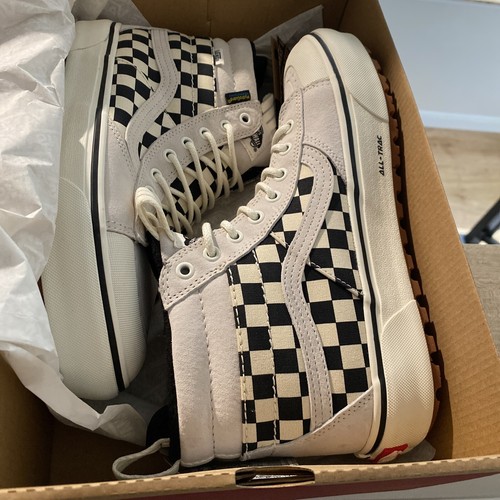Size 8- VANS Sk8-Hi MTE-2 Marshmallow Checkerboard | eBay